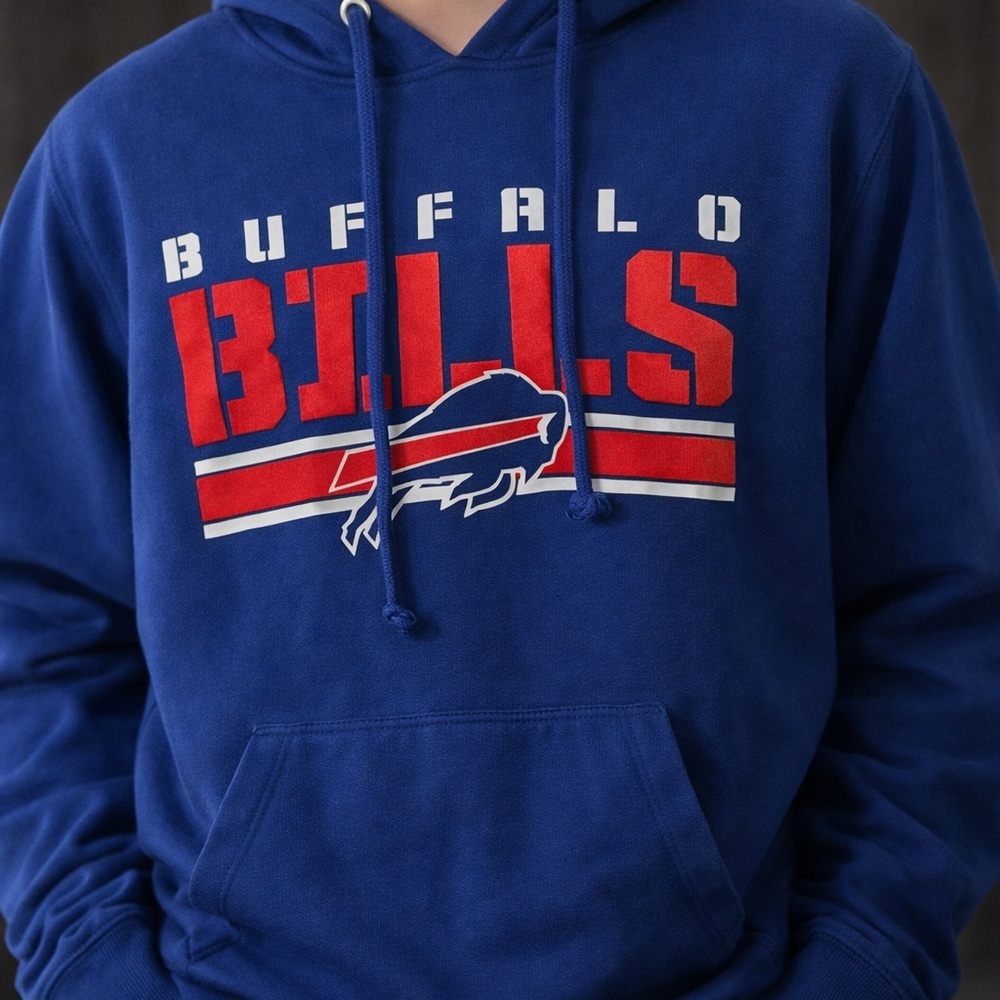47 Buffalo Bills Blue and Red Hoodie
